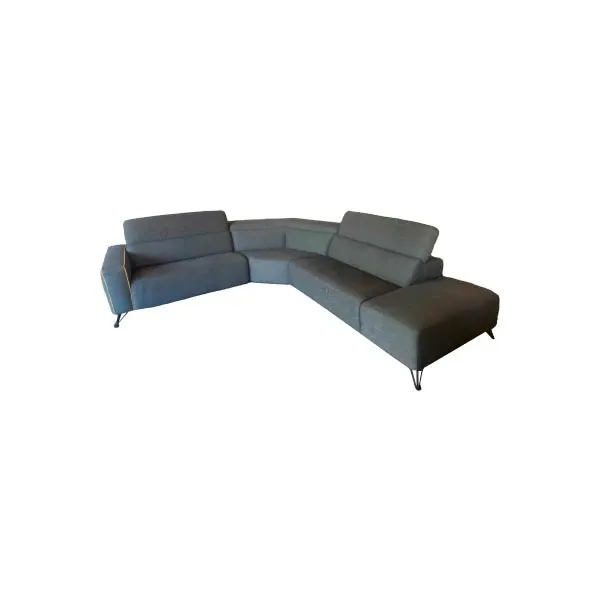 Stefanie corner sofa in fabric (gray), Egoitaliano image
