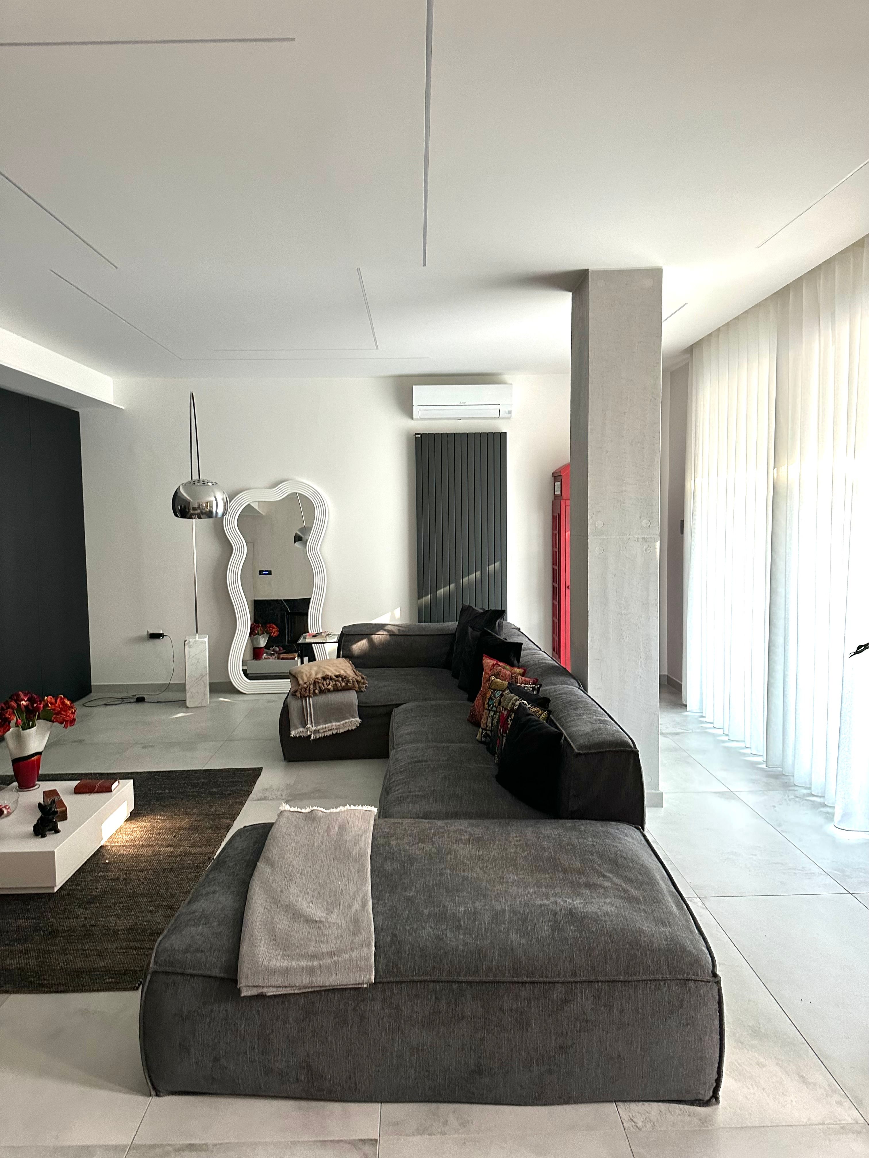 Divano modulare Peanut B. in tessuto (grigio) Main