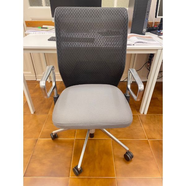 ID Mesh, Poltrona ufficio, Alluminio - Nero Vitra