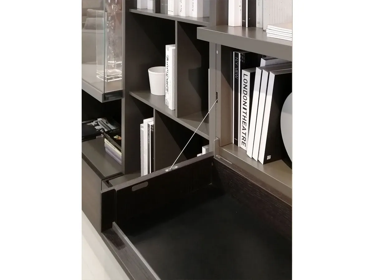 Wall System Bookcase wood, Poliform 3