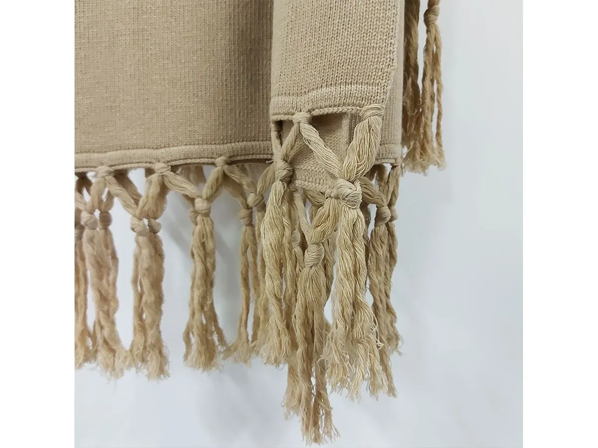 Plaid Tracey lavorazione tricot lana (beige), Ivano Redaelli 1