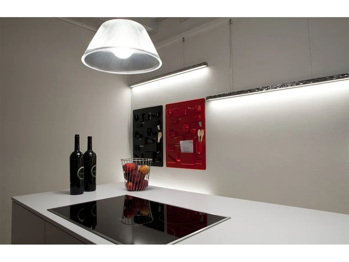 Lampada a sospensione Romeo Moon S2 in vetro pressato, Flos 2