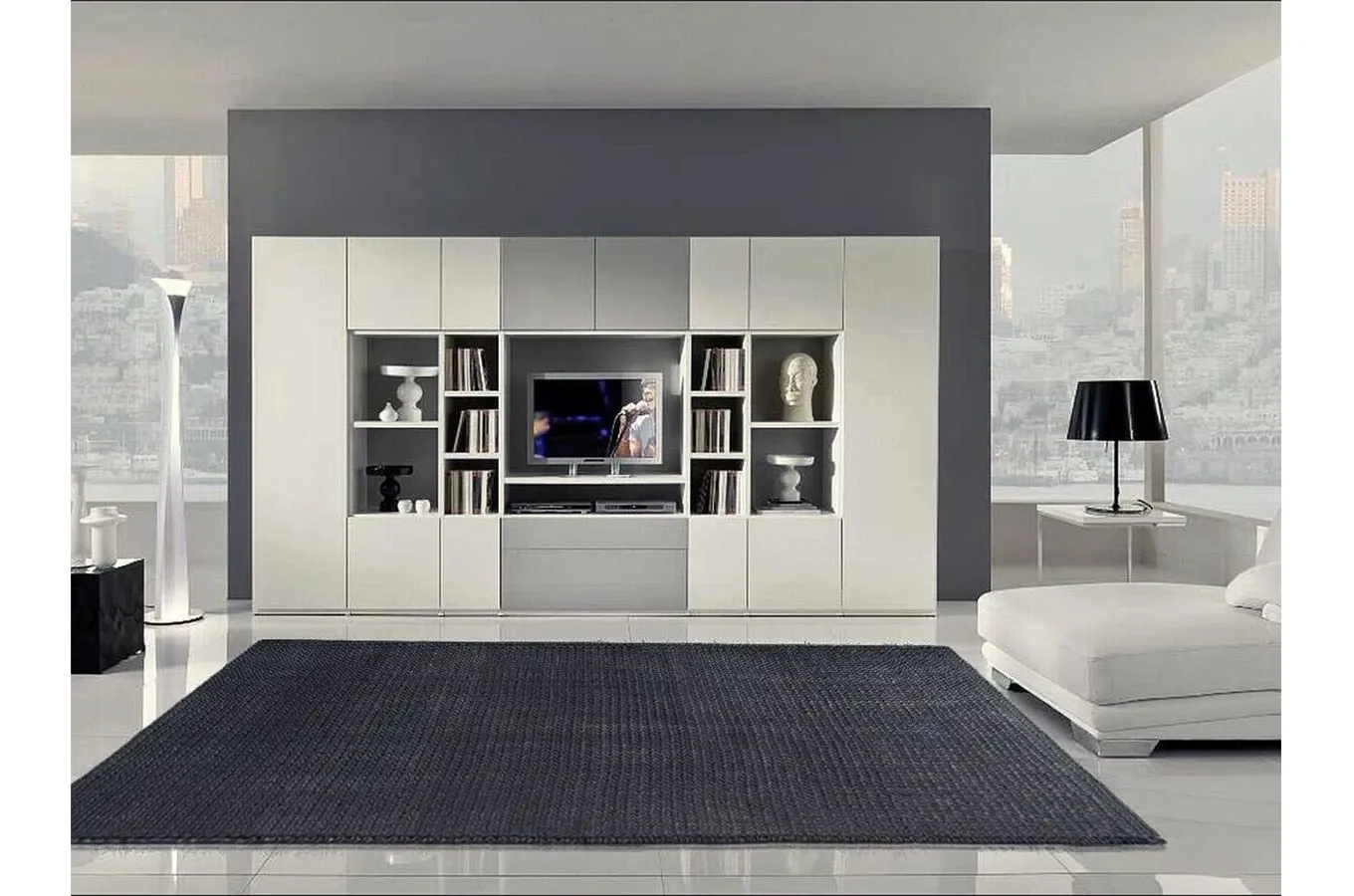 Tappeto rettangolare in lana Sotho Abaca (grigio) 3