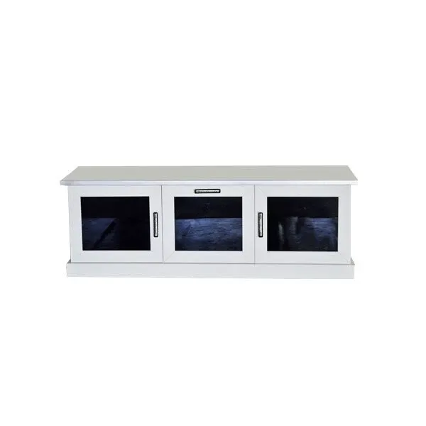 Sideboard art. 112 TV stand with wooden doors (white), Mirandola image