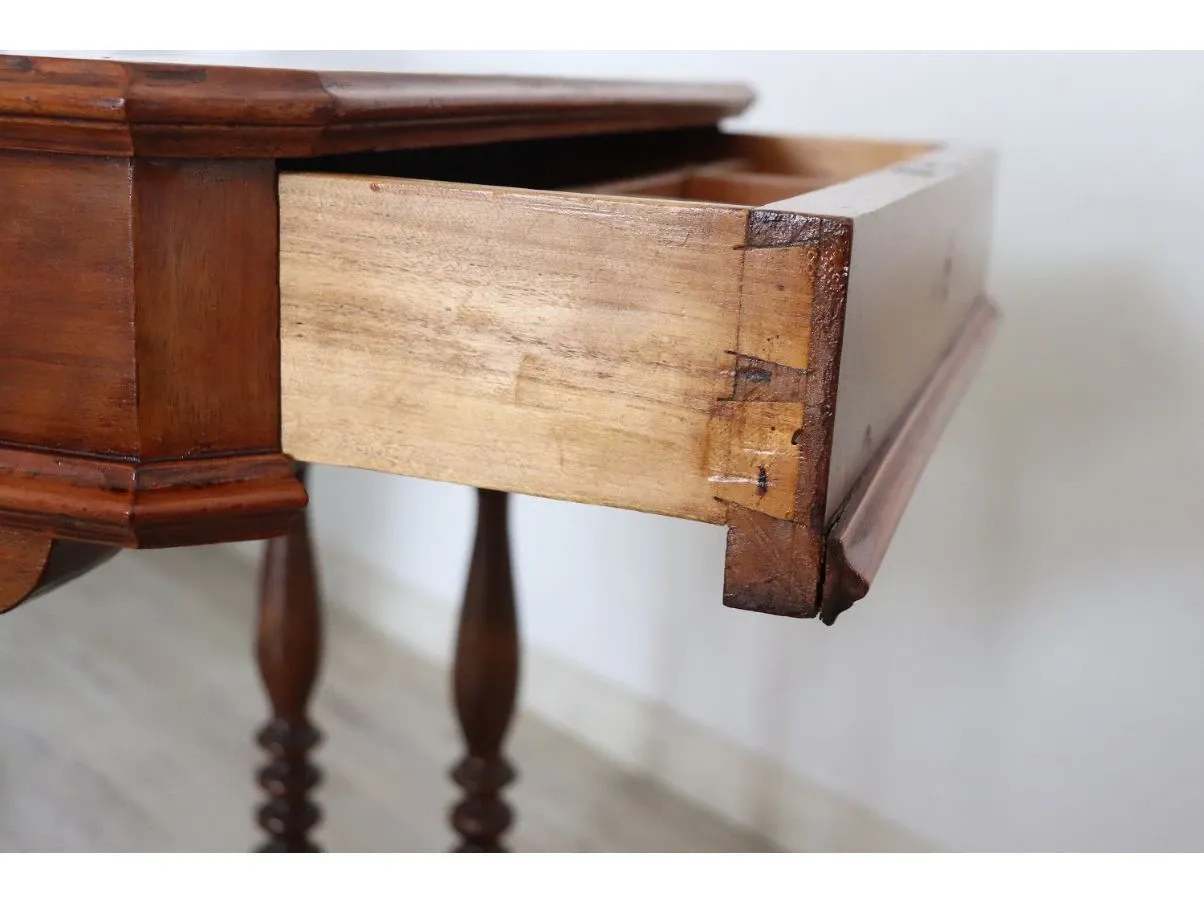 Vintage rectangular coffee table in walnut (800), 5