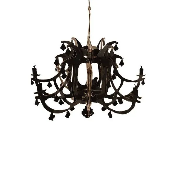 Ginetta chandelier in plastic (black), Slamp 3