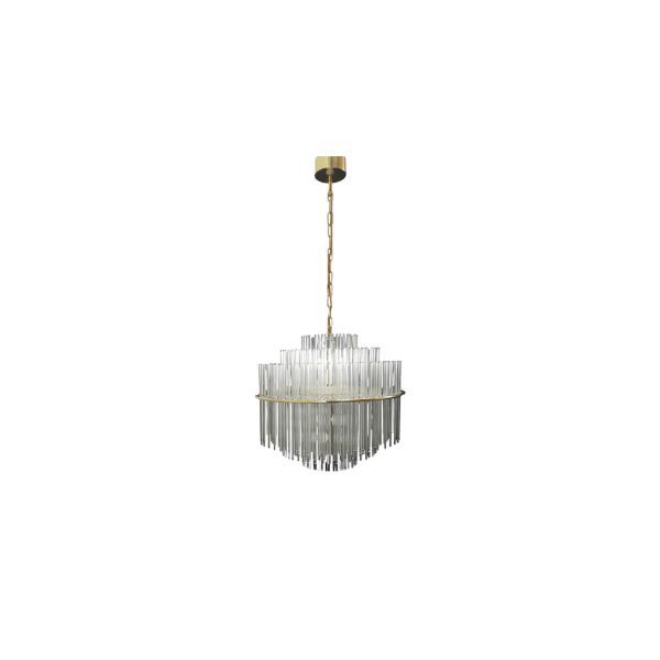Brass and glass chandelier by Gaetano Sciolari (70s), Sciolari image