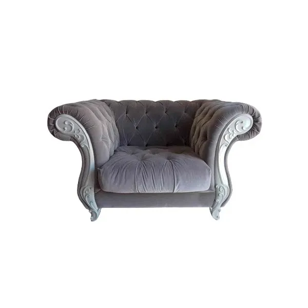Gabriel classic armchair in velvet (gray), CorteZari image