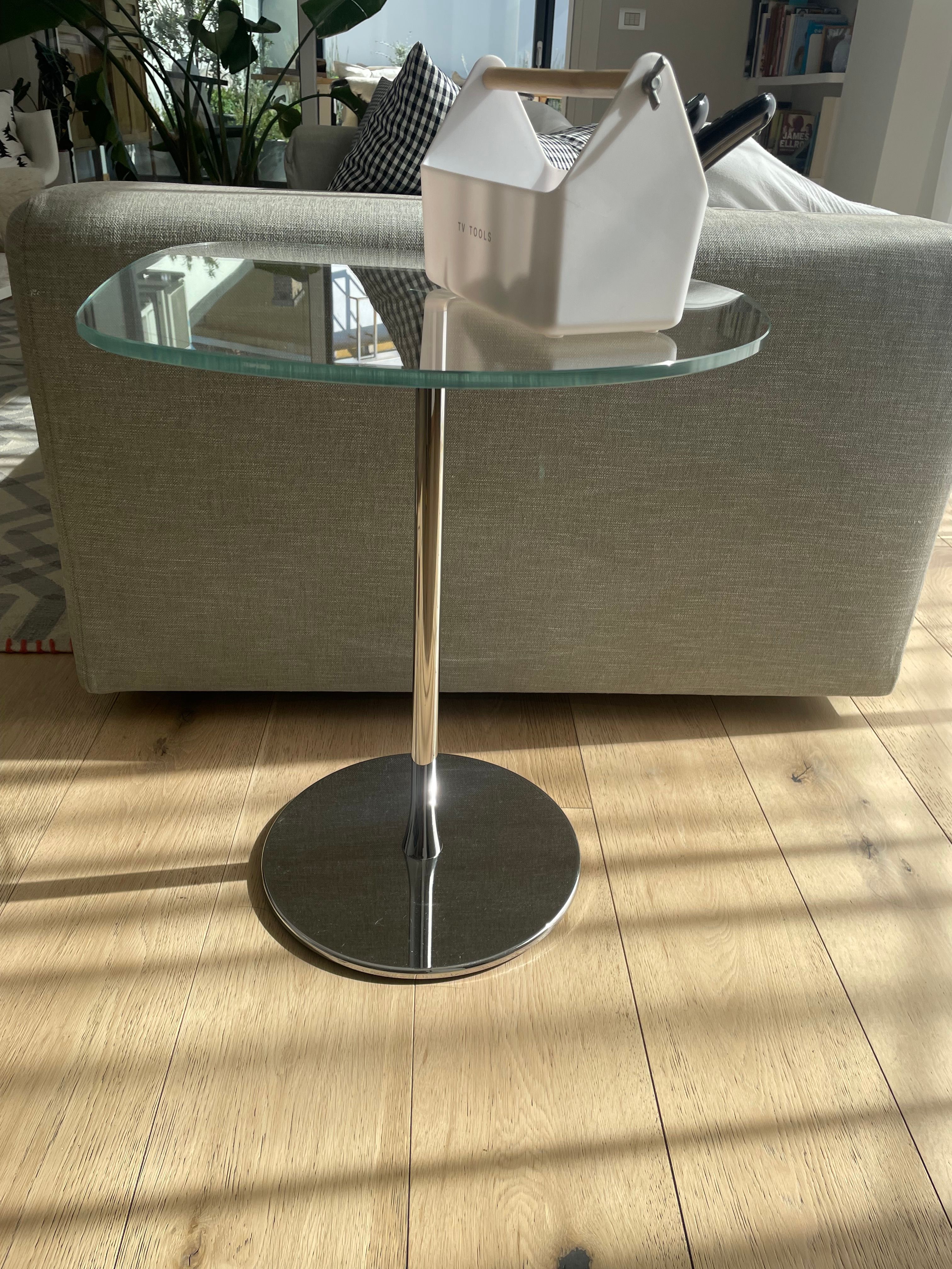 Tavolino Mixit Glass in acciaio e cristallo temperato, Desalto Brand