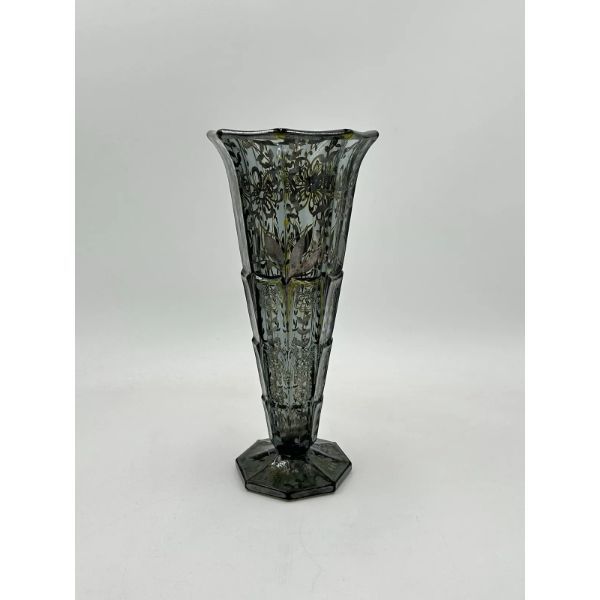 Art Deco glass vase with silver decoration (30s), image