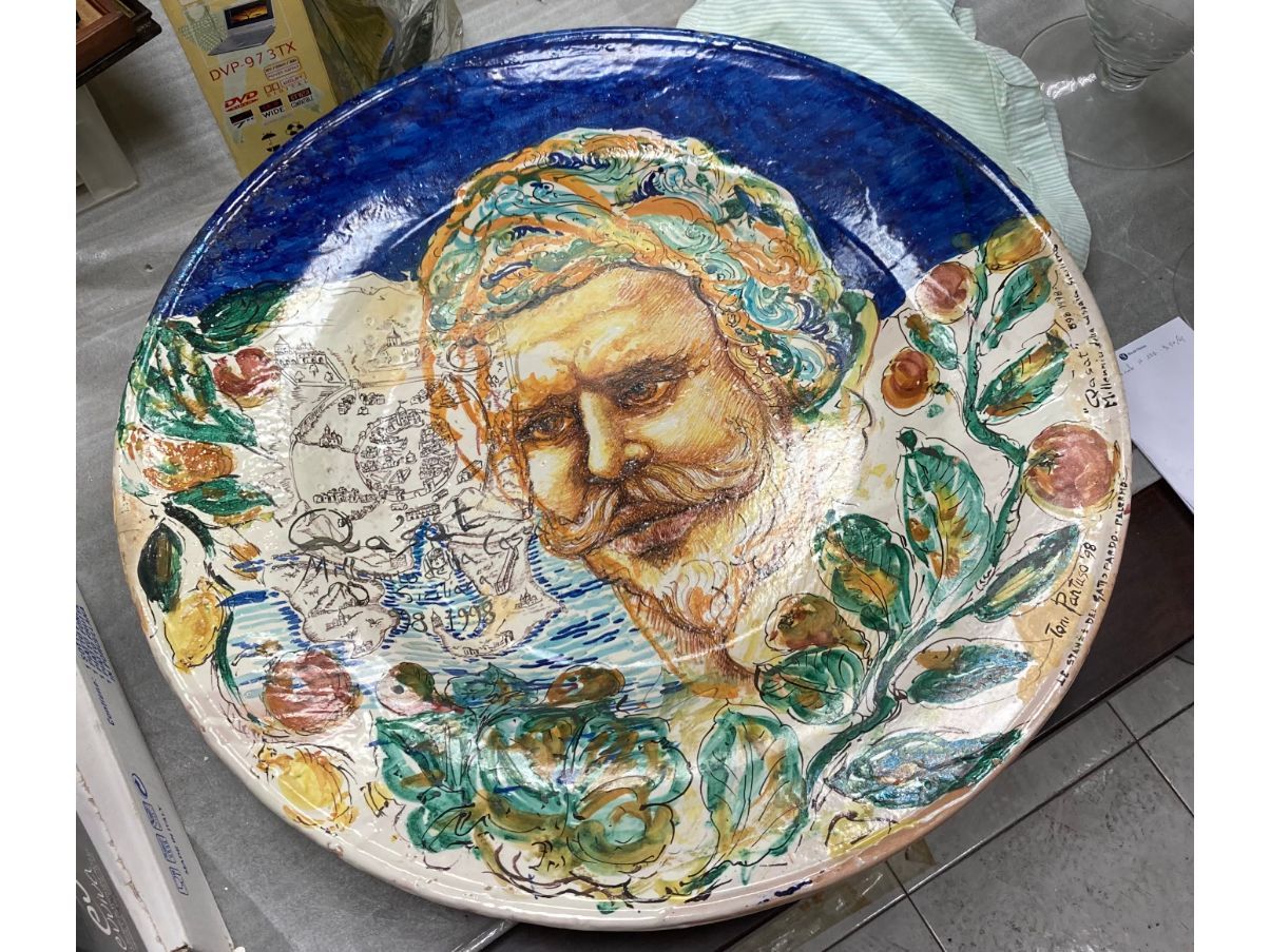 Piatto vintage in ceramica Front