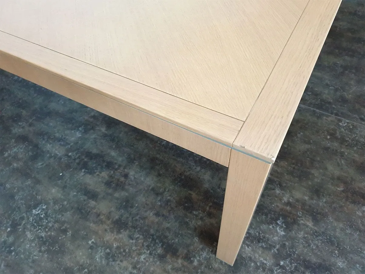 Capital square table in bleached oak wood, Ultom 