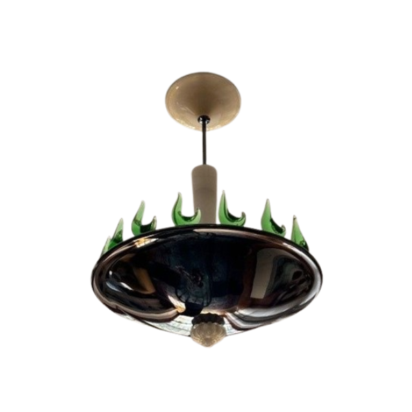 Lampadario a fiamma Elios in vetro di Murano di Marco Mecacci image