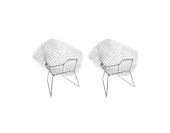 Set 2 Bertoia Diamond, Knoll image