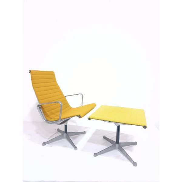Eames Aluminum Ottoman Chaise Longue by Charles and Ray Eames, Herman Miller image