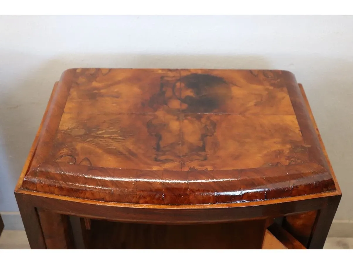 Set of 2 vintage wooden bedside tables 5
