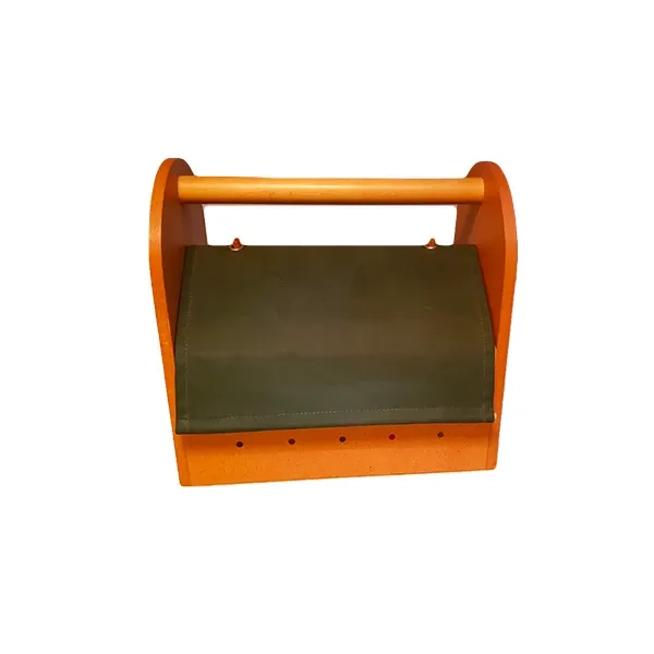 Twergi multipurpose container in wood and cotton, Alessi 