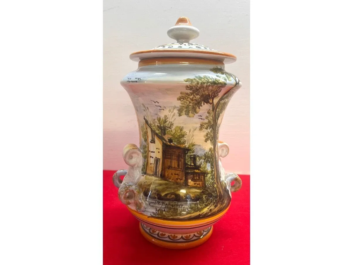 Set of 3 polychrome ceramic vases 4