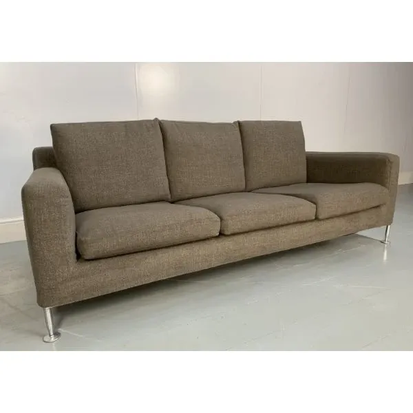  HARRY 3 Seater Sofa in Taupe Gray Fabric Antonio Citterio, B&B Italia image