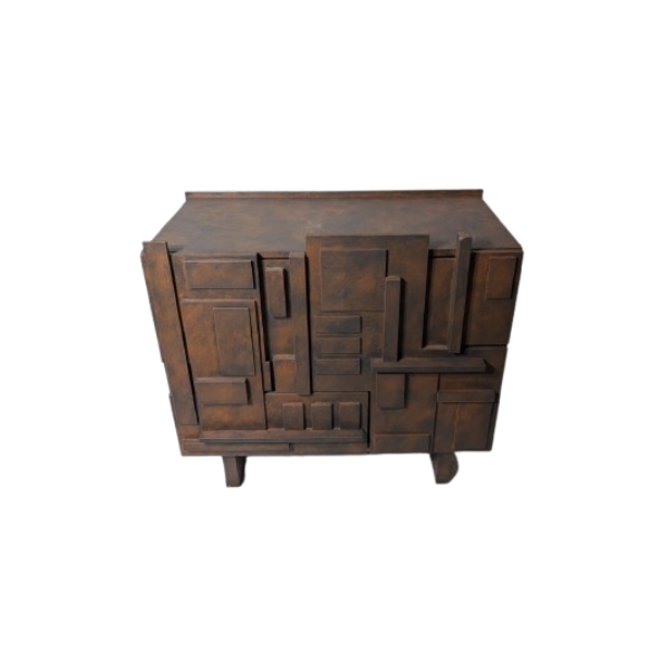 Credenza brutalista in legno laccato (anni '90), image