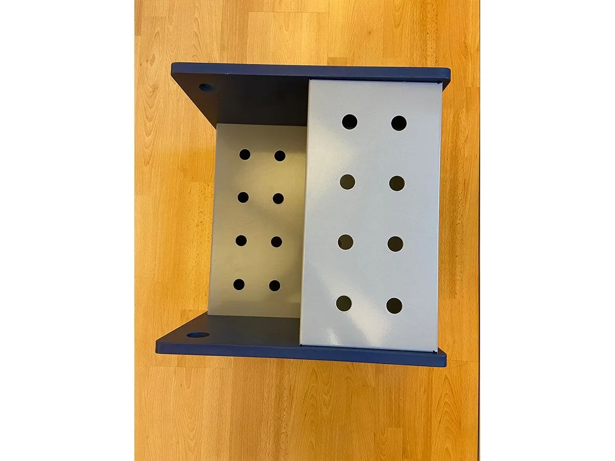 Cubo multifunzioni Adrenalina metallo e legno (blu), Emporium 2