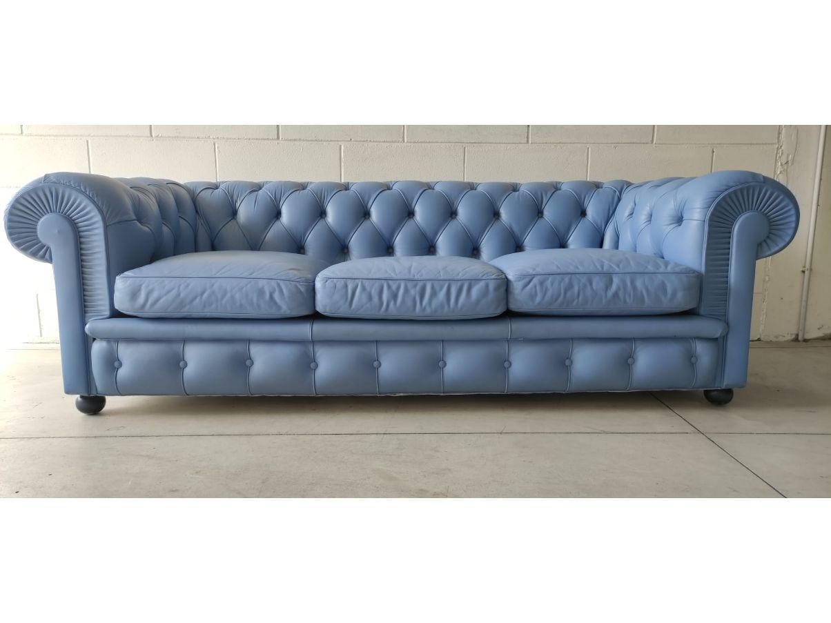 Vintage 3-seater Chester sofa in sugar paper (1990s), Poltrona Frau image