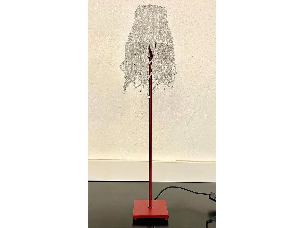 Lampada da tavolo in perline di cristallo (trasparente), Patrizia Garganti 1