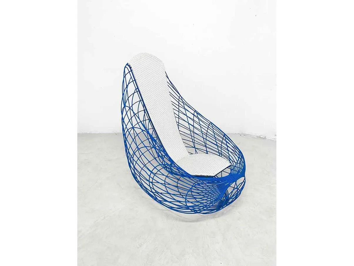 Minimalist Uovo armchair with jolly (blue), Spazzapan image