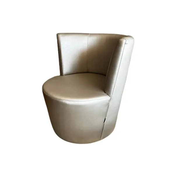 Armchair in silver eco-leather, Domingo image