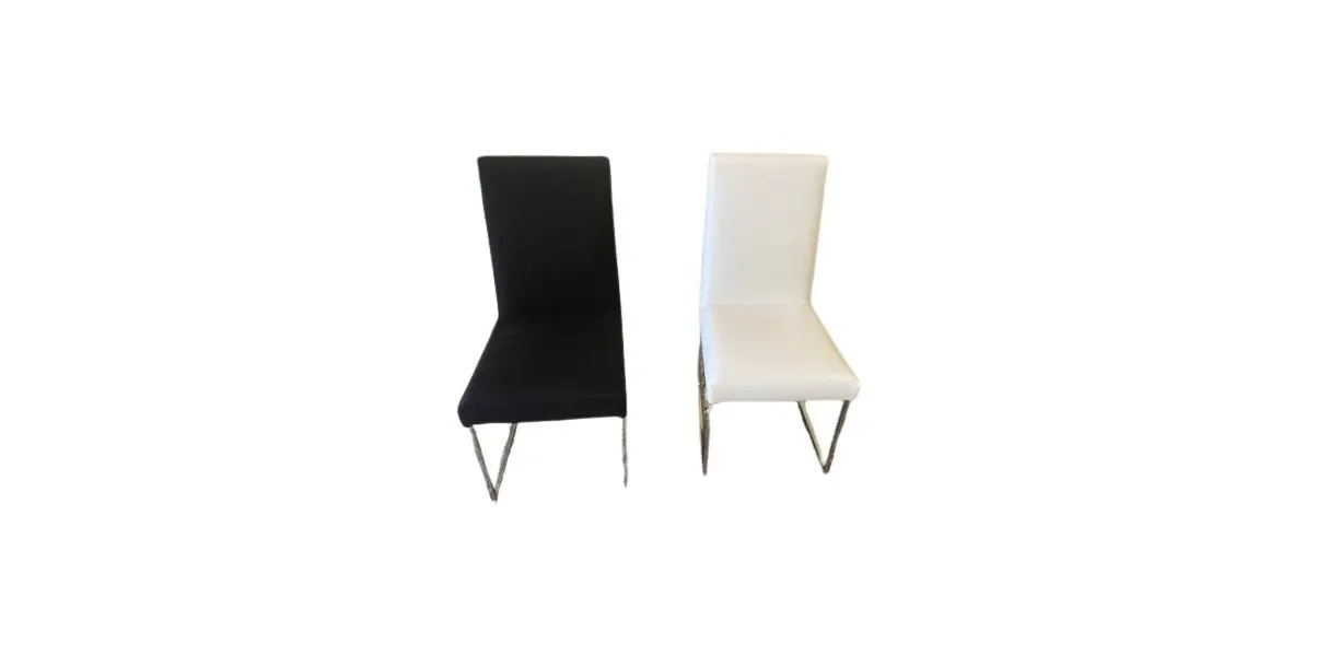 Set of 8 chairs in black fabric and 2 in white leather, B&B Italia image