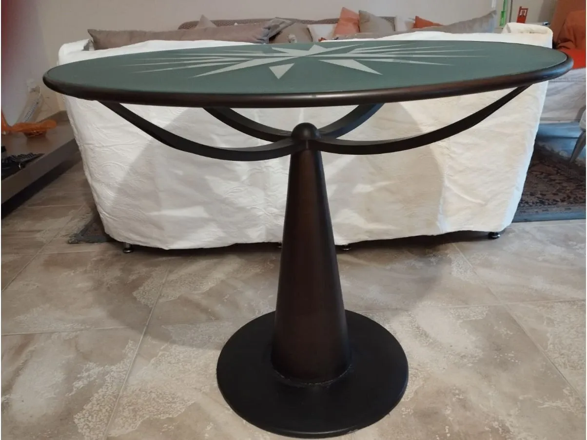 Tavolo rotondo Astrolabio nero, Driade 4