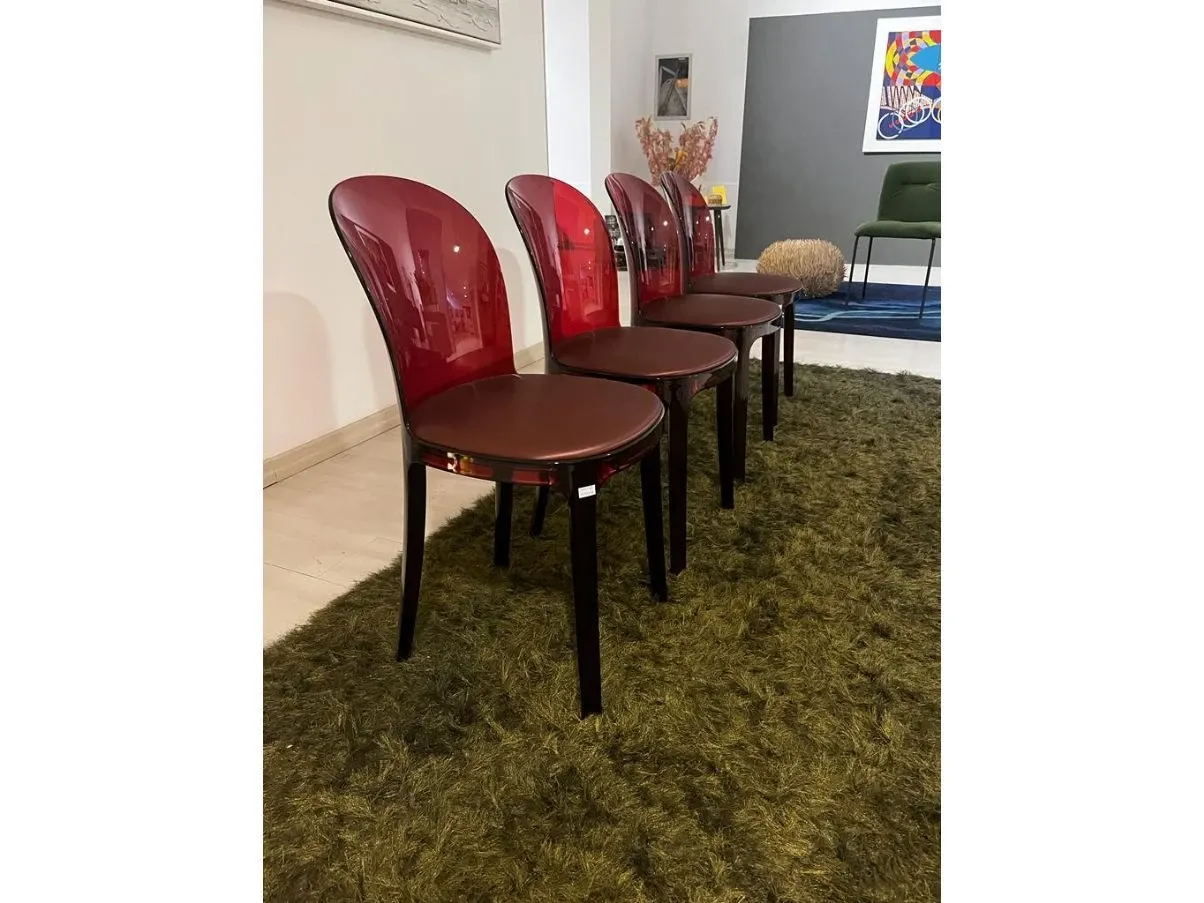 Set 4 sedie Murano Vanity rosse, Magis 3