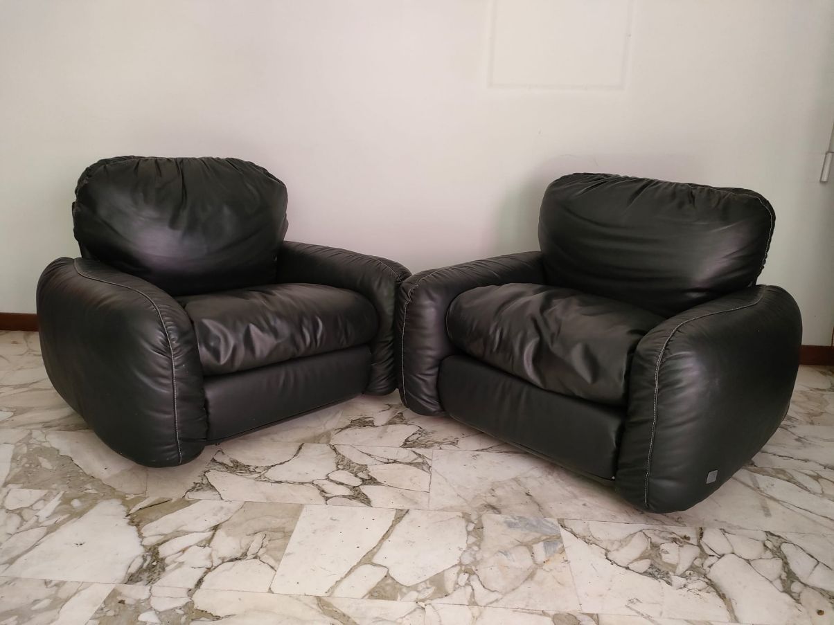 Set 2 poltrone Piumotto vintage (anni '70), Busnelli  Front