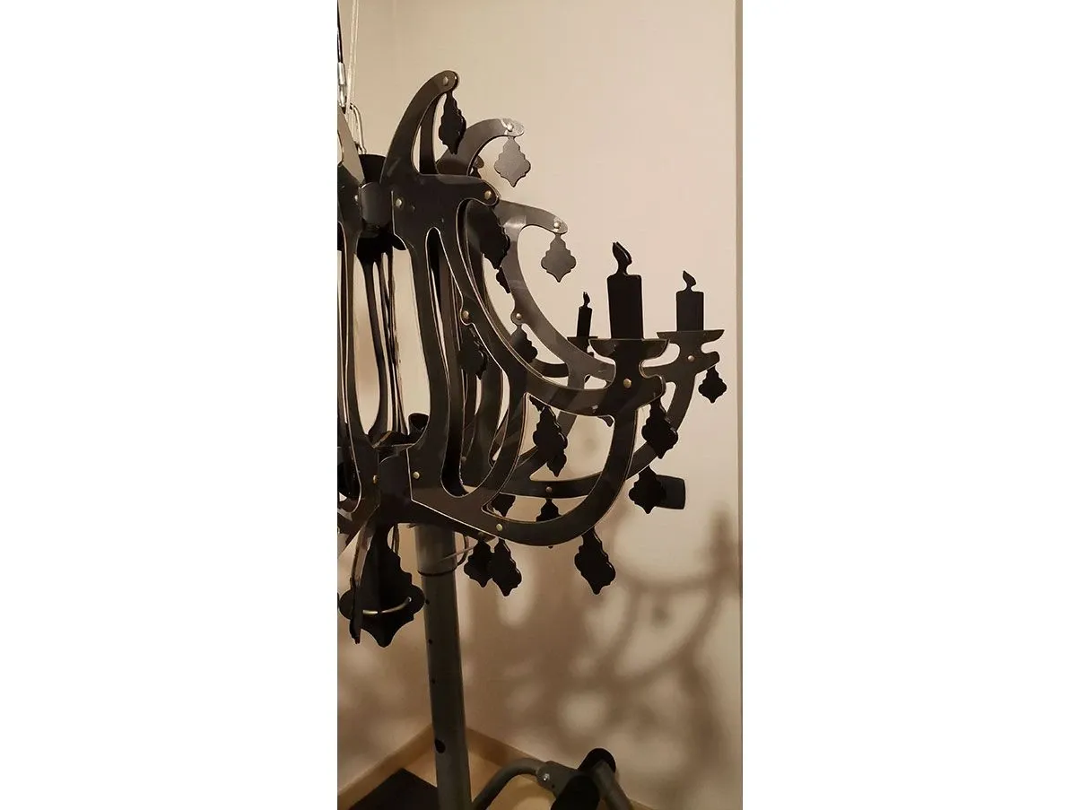 Ginetta chandelier in plastic (black), Slamp 1