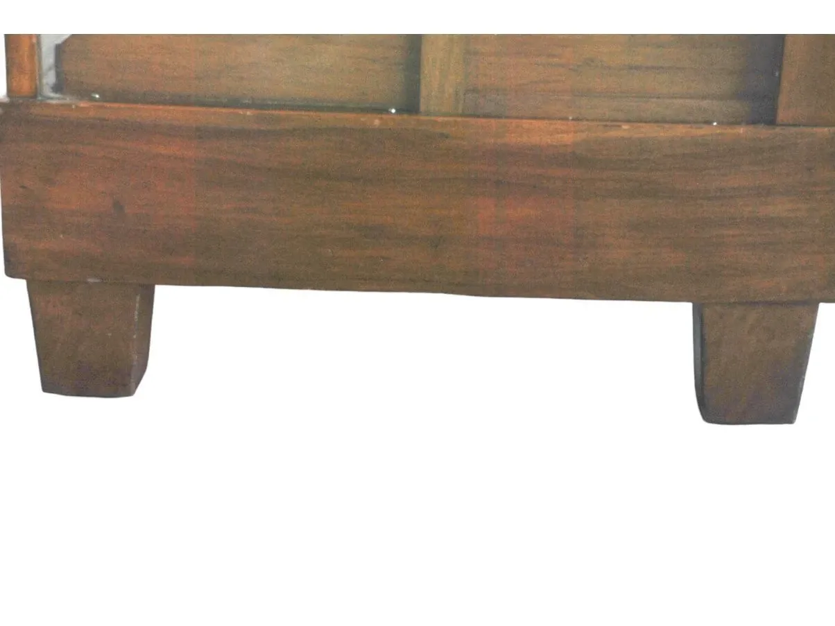 Cassettiera vintage in legno con vetrina (anni '50), 6