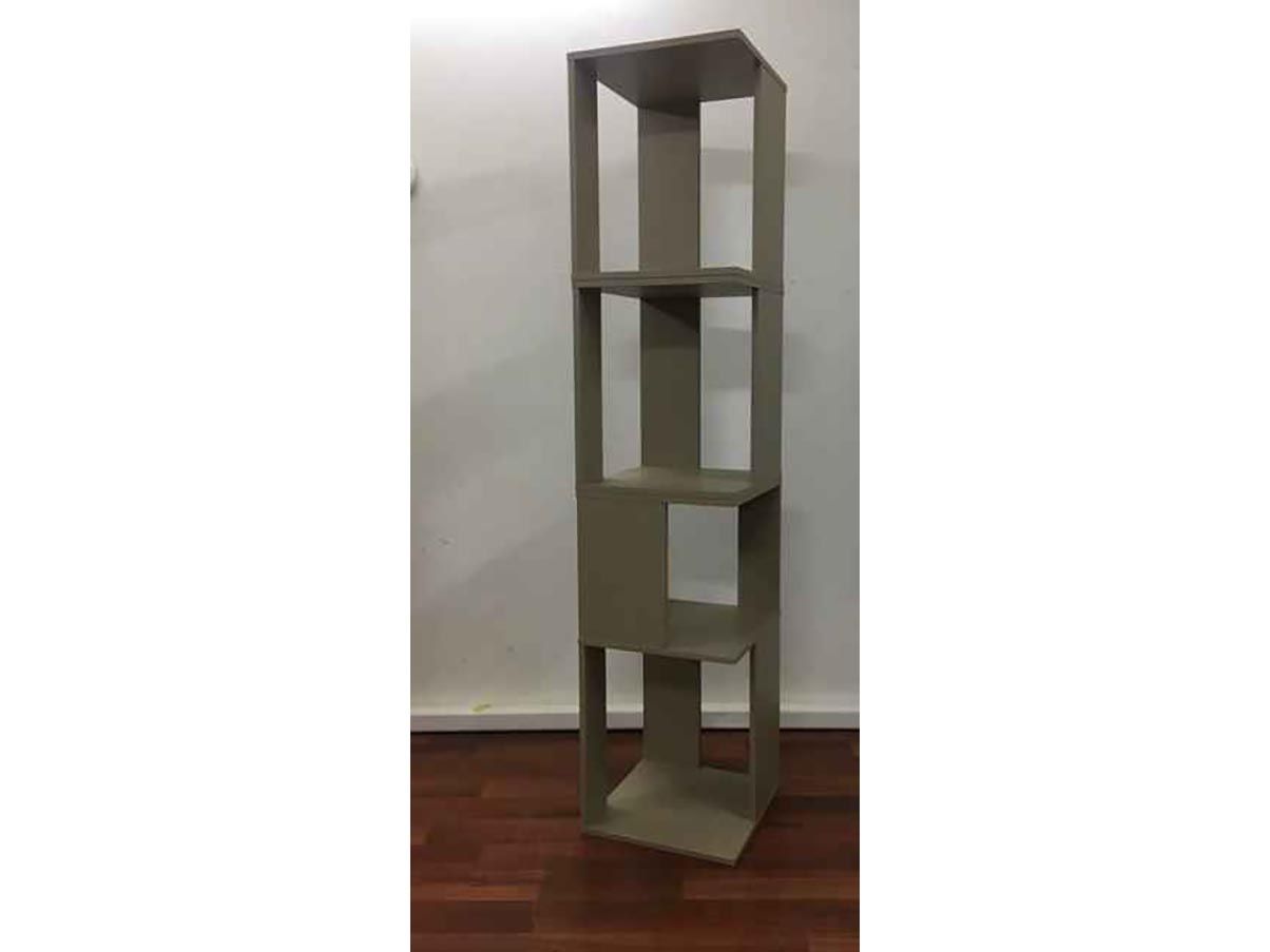 Libreria Cubic assemblata in legno (beige) 2