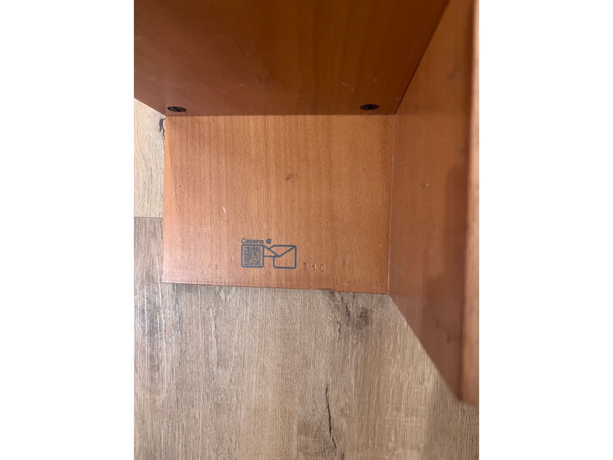 Crate wooden floor bookcase by Gerrit Rietveld (70s), Cassina Brand
