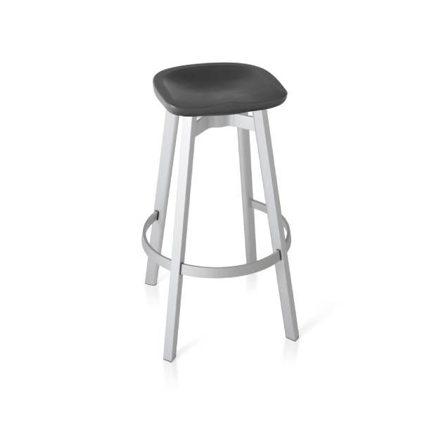 SU stool dark gray and white, Emeco image