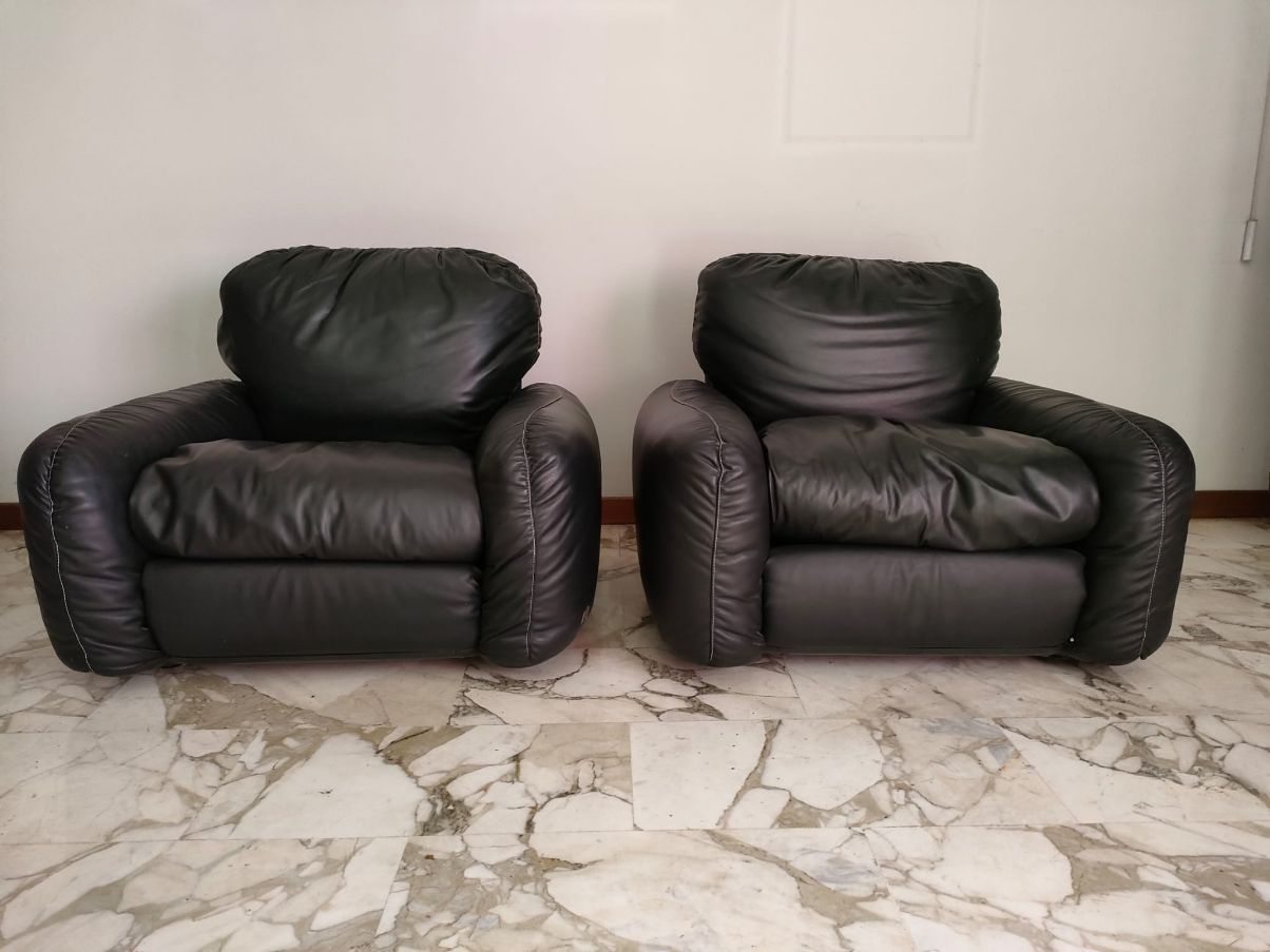 Set 2 poltrone Piumotto vintage (anni '70), Busnelli  Side