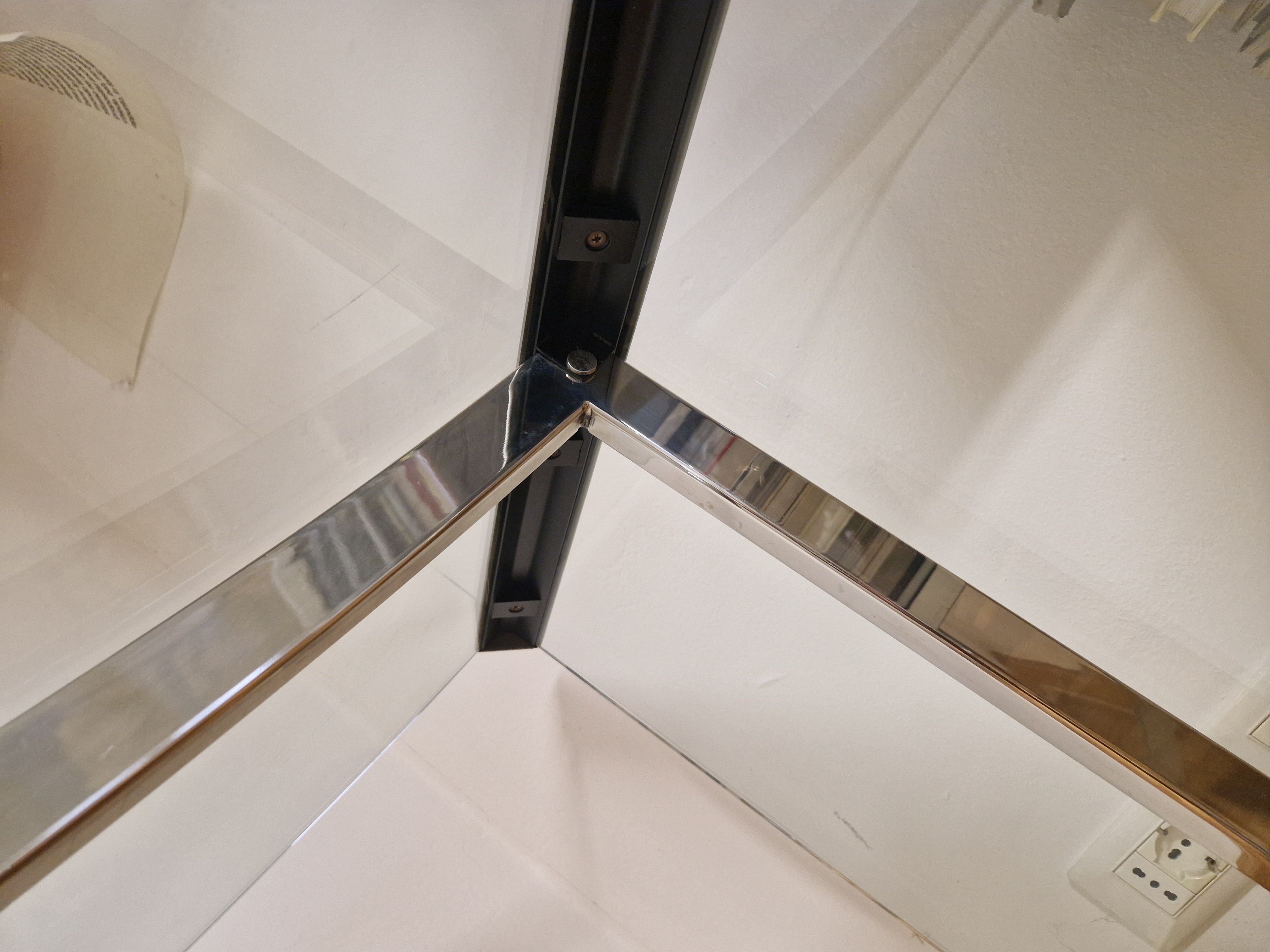 Bureau président junior en verre transparent trempé Details