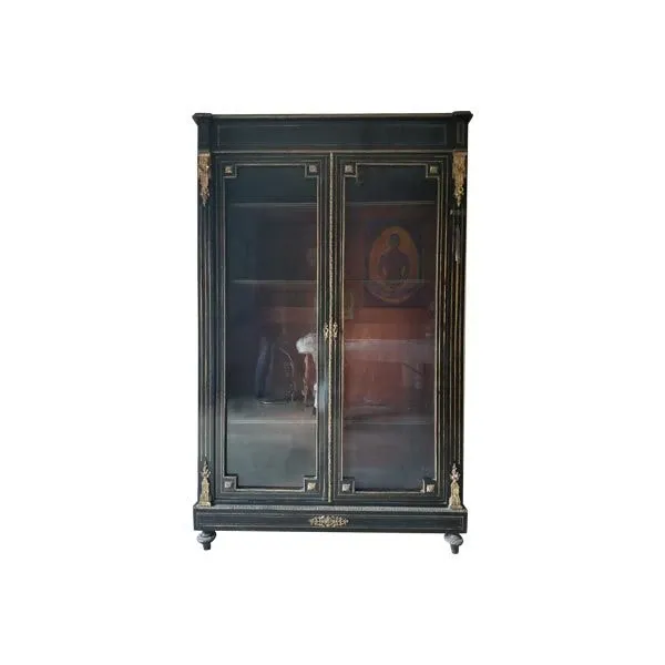 Vintage wooden cabinet with two doors image