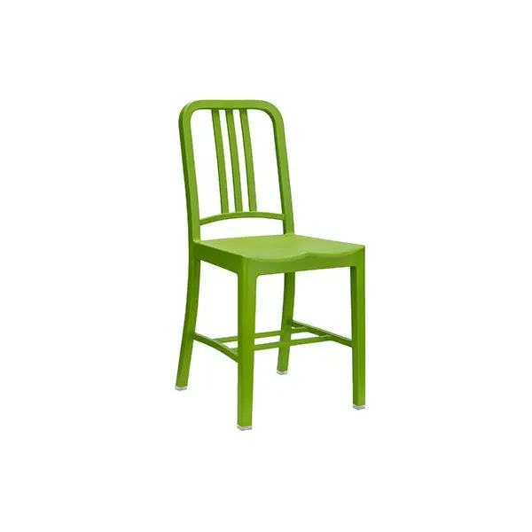 111 Navy Chair in plastic material (green), Emeco image