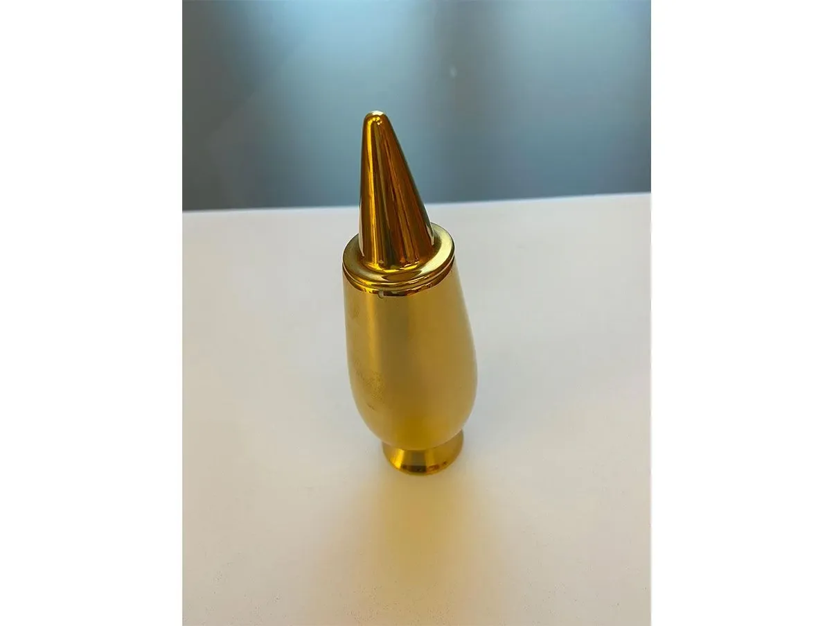 Vaso miniatura Tam 58M con coperchio ceramica (oro), Alessi 1