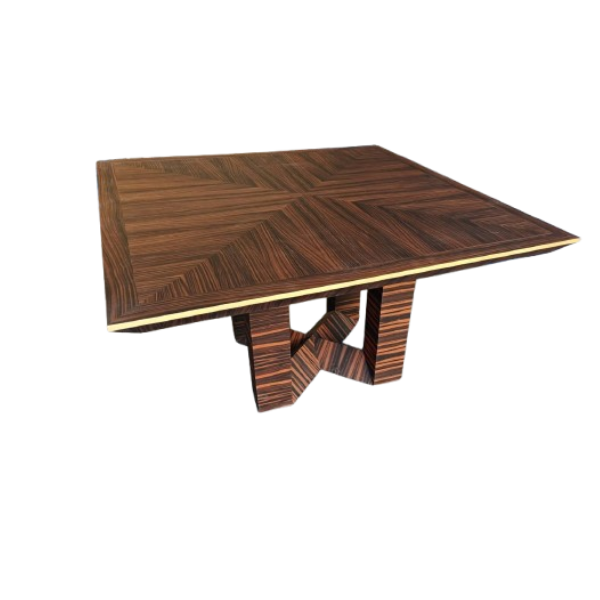 Table carré Ettore en bois d’ébène par Antonio Berdondini (années 30),