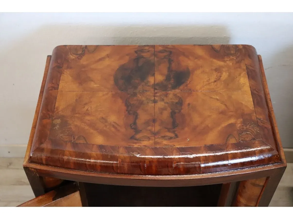 Set of 2 vintage wooden bedside tables 4