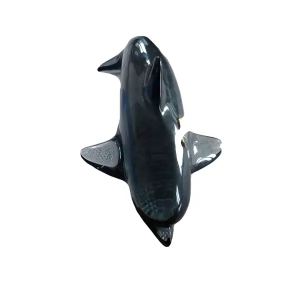 Decorative paperweight Dolphin in glass, Daum France image