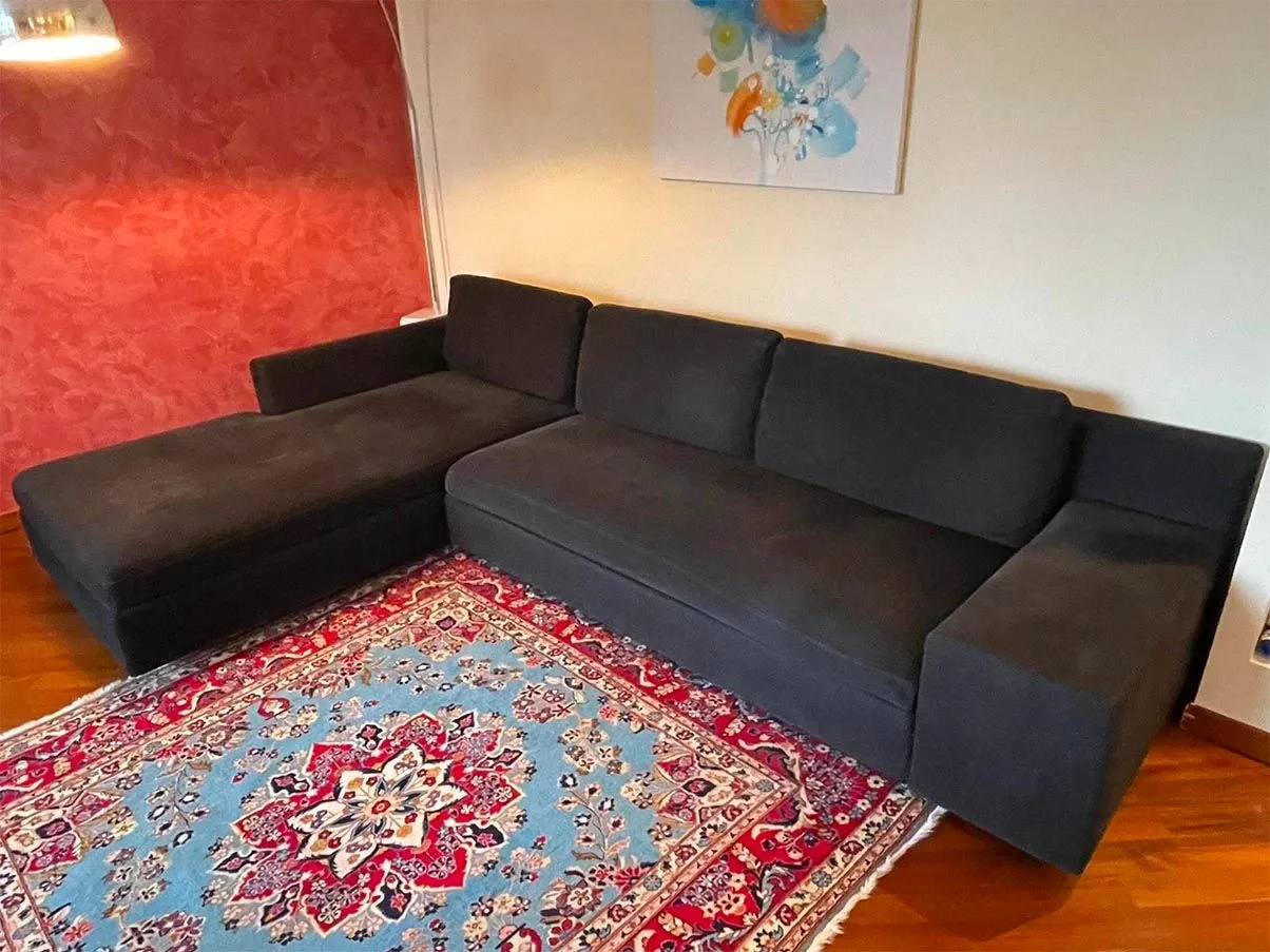 Divano moderno Mex in tessuto (nero), Cassina 1