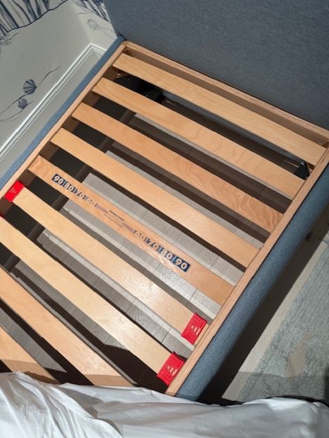 Single fabric bed (blue) 4