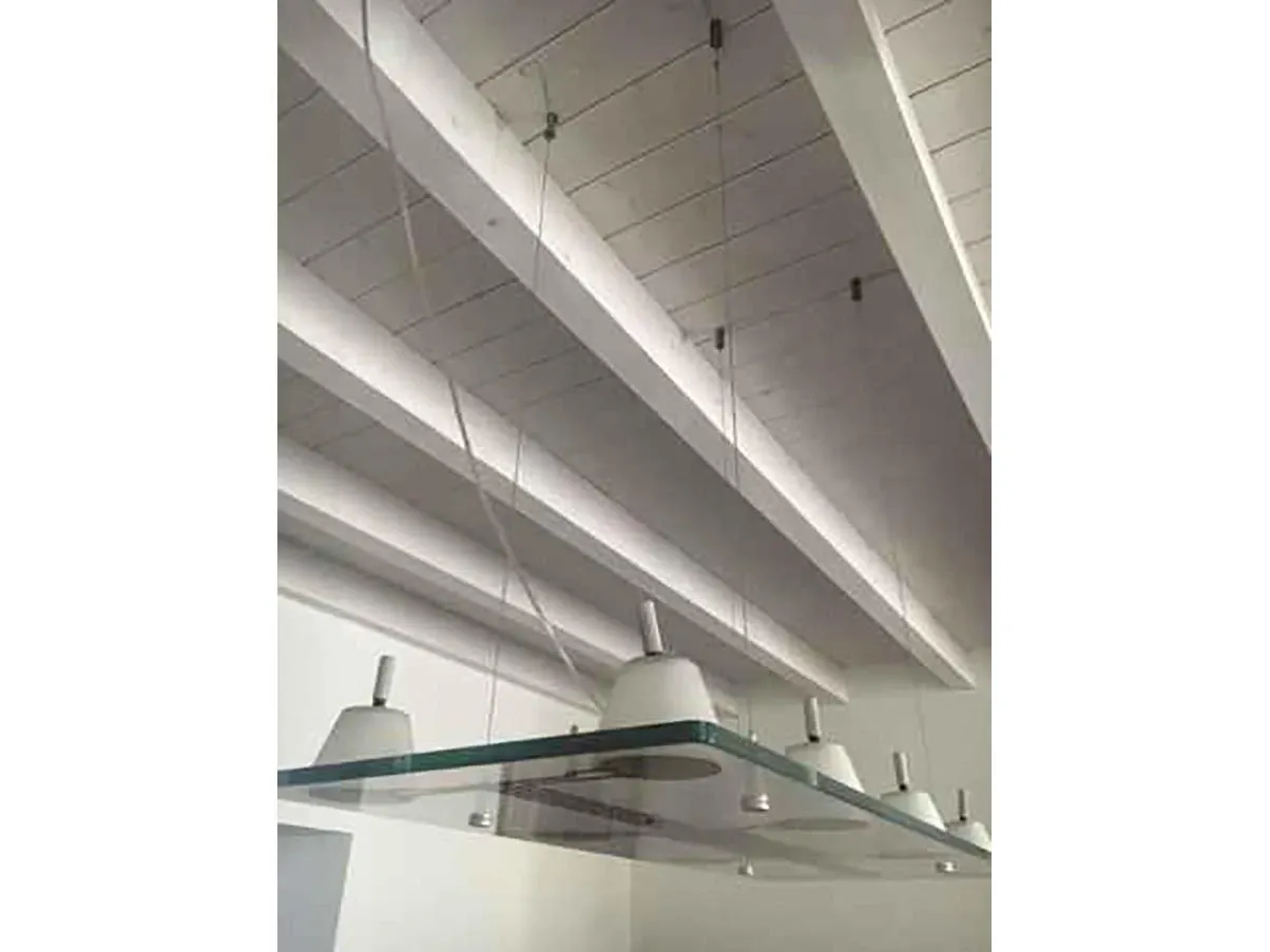 Lampada a sospensione Lastra 8 in vetro trasparente, Flos 4