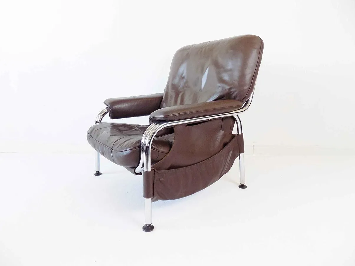 Poltrona Kangaroo di Hans Eichenberger in pelle 1